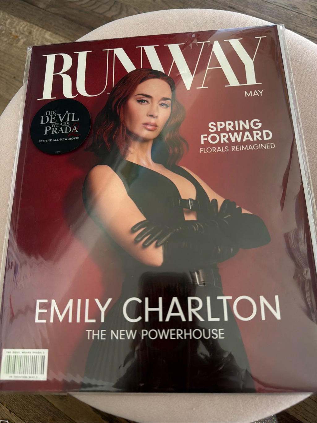 Runway Magazine May Issue  Emily Charlton Red